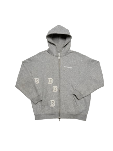 DOUBLE ZIP HOODED SWEATER