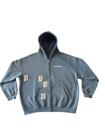 DOUBLE ZIP HOODED SWEATER
